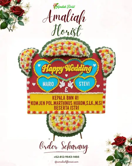 Papan Bunga Pernikahan Japara
